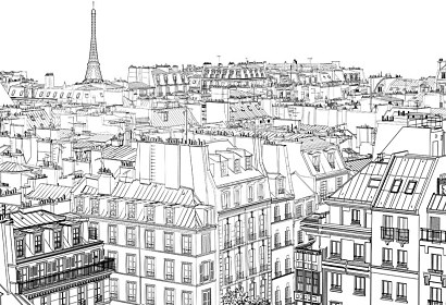Fototapeta Paríž ceruzkou 1519